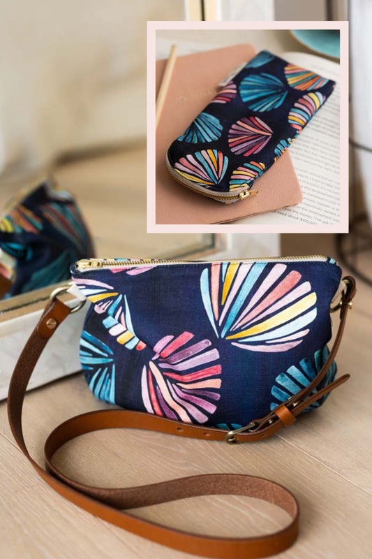 Crossbody bag & glasses case - Duo set - Indigo shell