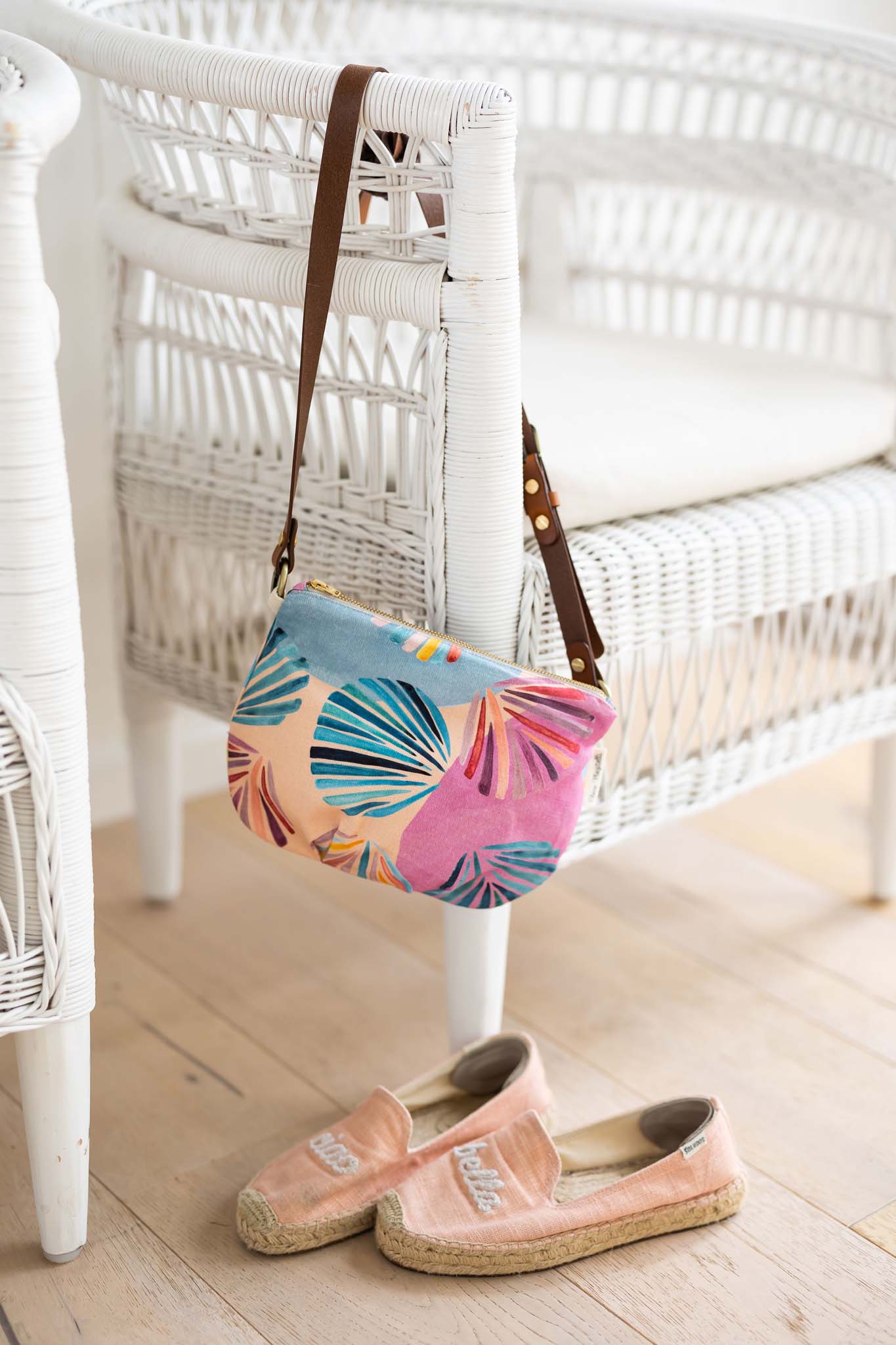 Gelato shell - Linen crossbody bag