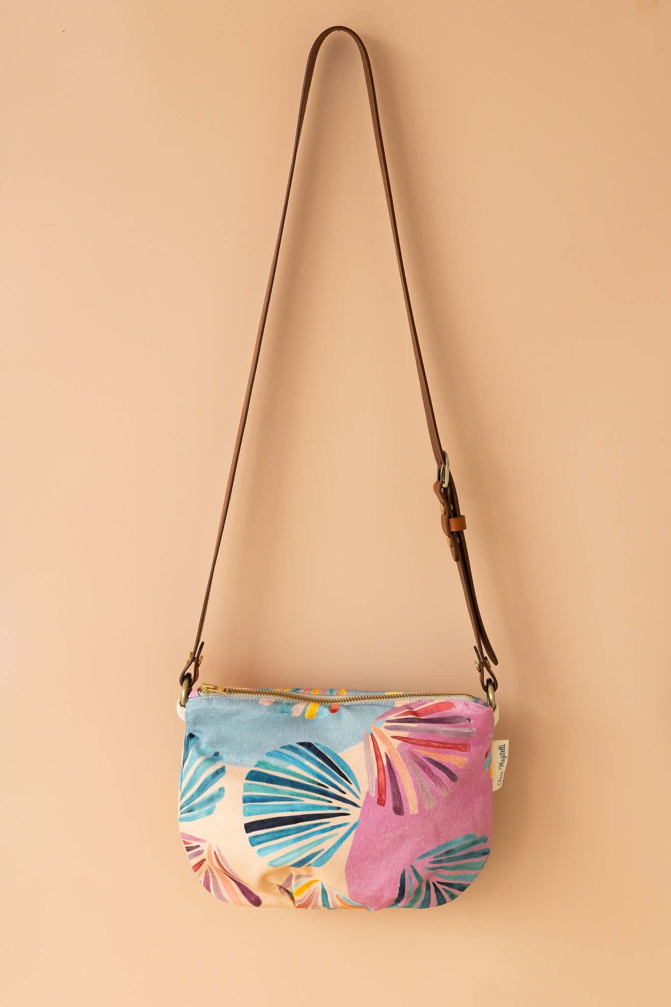Gelato shell - Linen crossbody bag