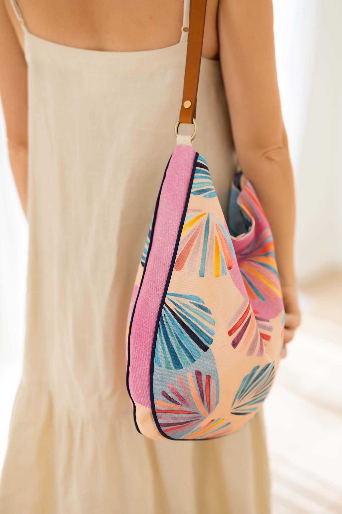 Gelato shell - Linen shoulder bag