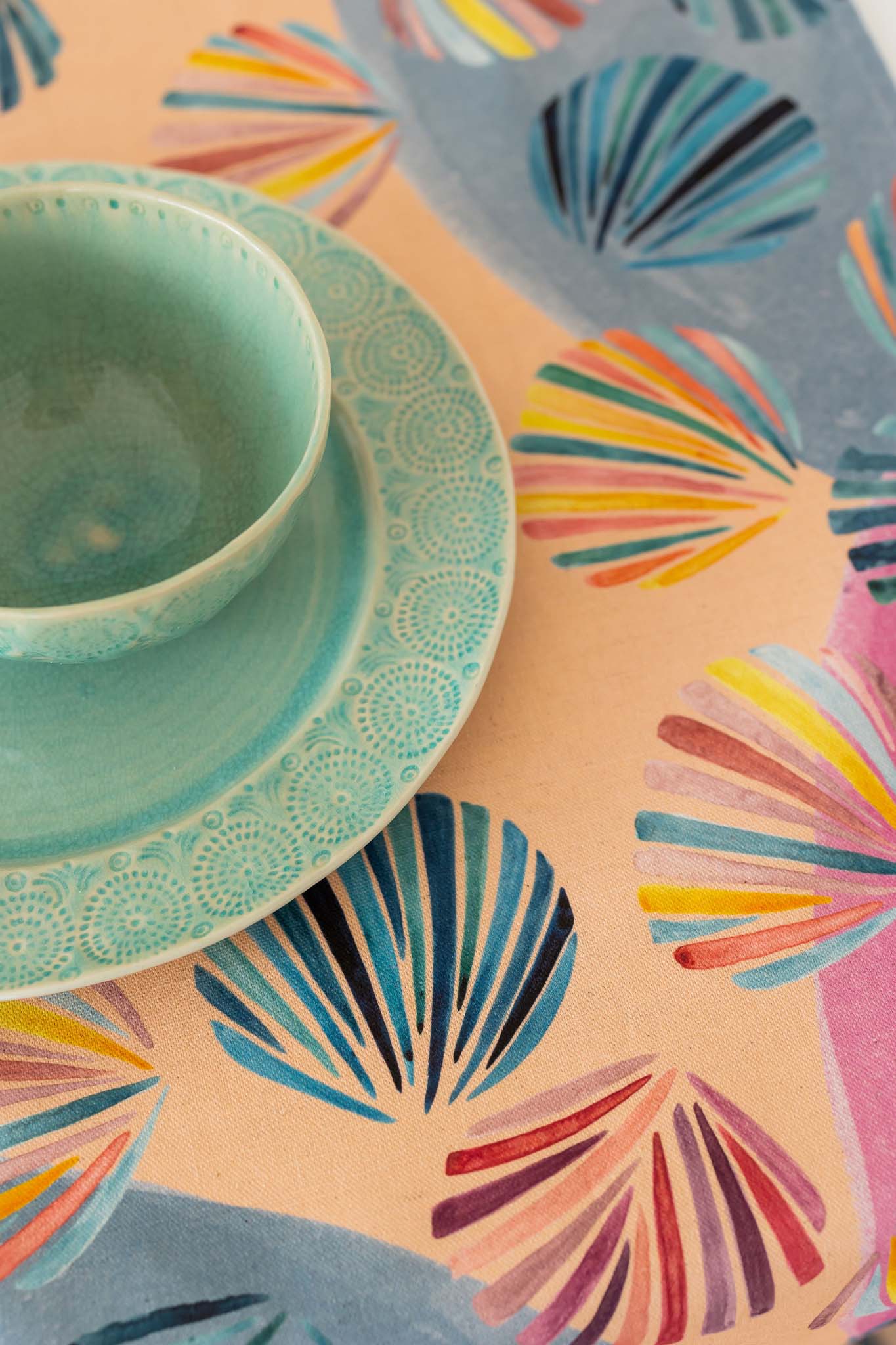 Gelato shell - Linen table runner