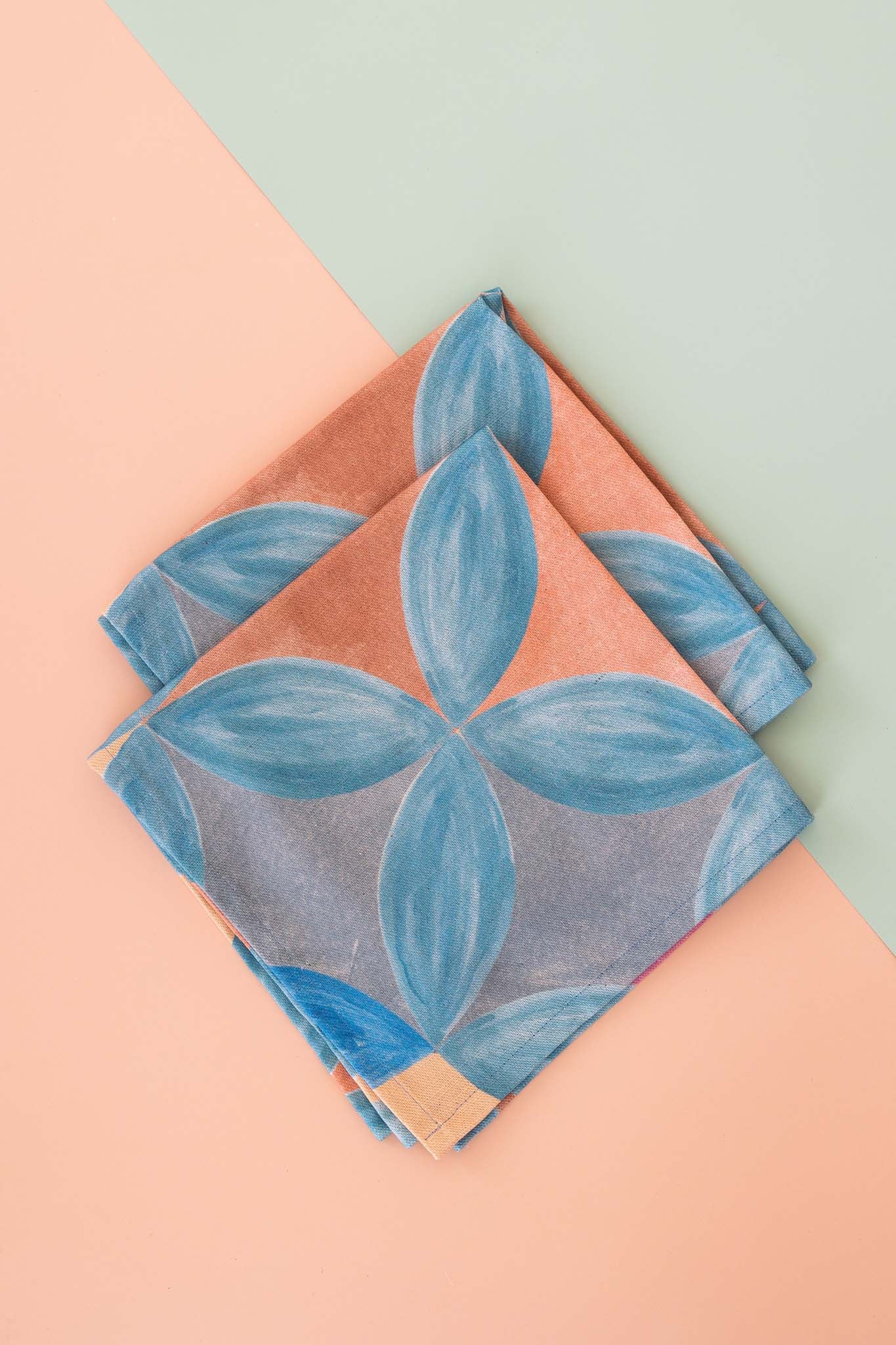 Sherbet petal - Linen napkin/placemat set of 2
