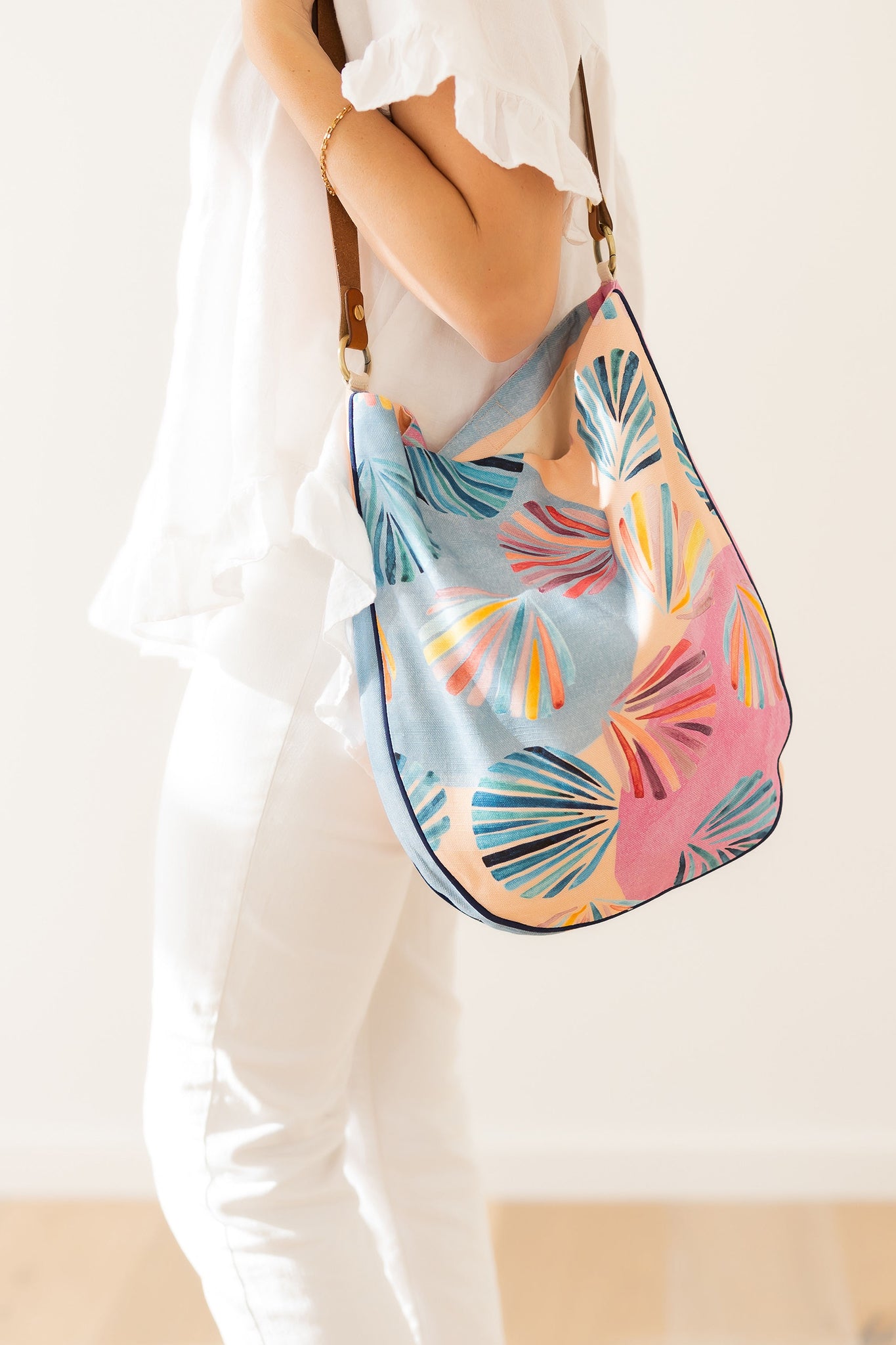 Gelato shell - Linen shoulder bag